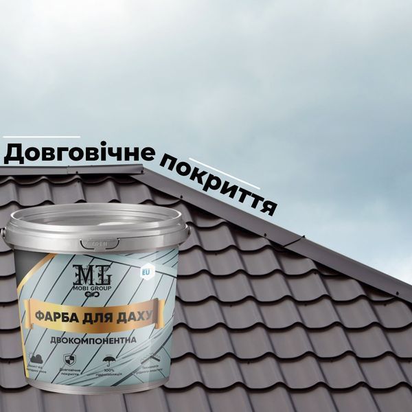 Эпоксидная краска для крыши 2к MG, 1 кг чёрный 9011 фото