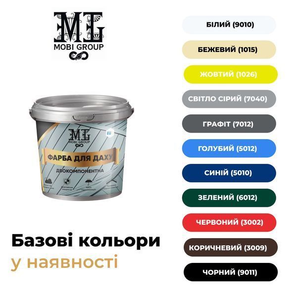Эпоксидная краска для крыши 2к MG, 4,5 кг бежевый 1015-4.5 фото