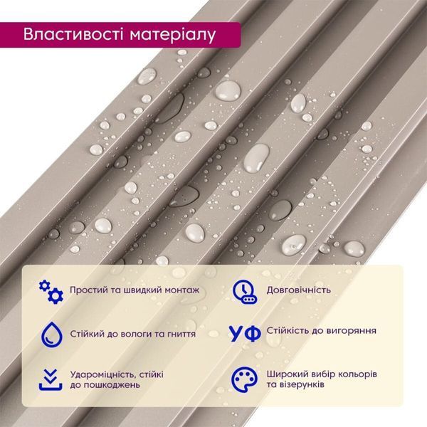 Рейка декоративная WPC стеновая 3000х160х23мм Мокко SW-00001859 991943927 фото